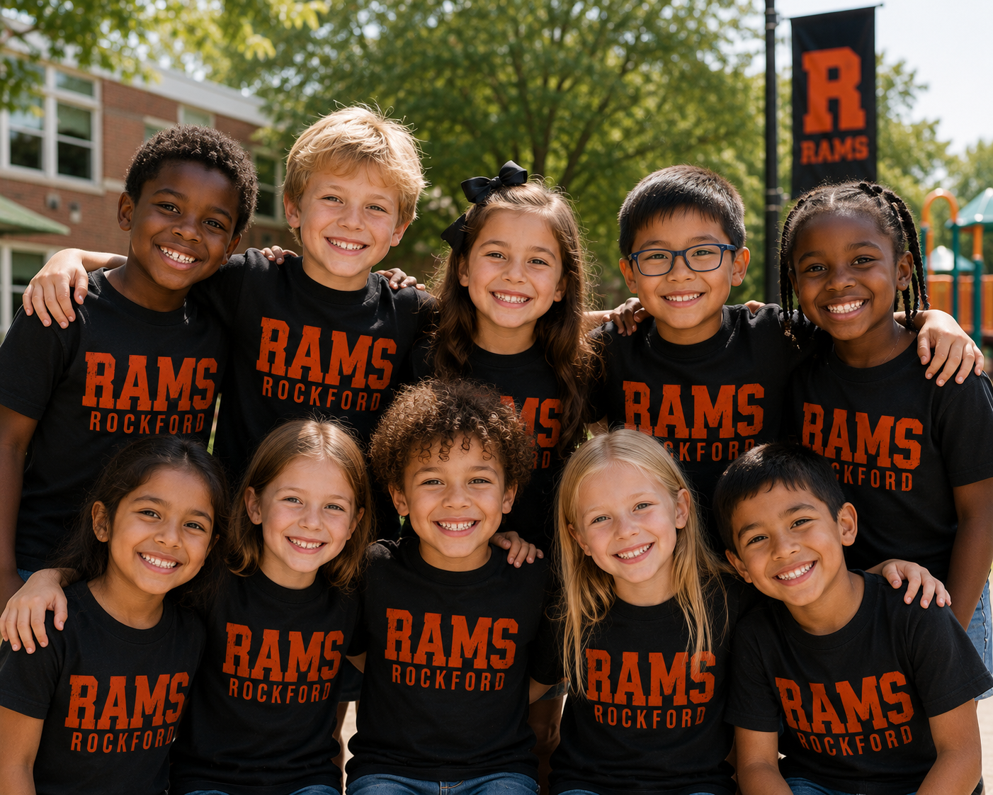 Rockford Rams Distressed T-Shirt | Gildan Heavy Cotton